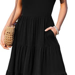 Zeagoo Summer Dress Women's Dresses Short Sleeve Dress (DE Only)