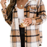 Zeagoo Women's Checked Shirt-Jacket