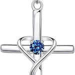 Sapphire Cross Necklace