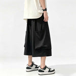 Large Pocket Ice Silk Quick-drying Drape Wide-leg Straight Pants