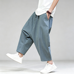 Drop-crotch Loose Lantern Harem Pants