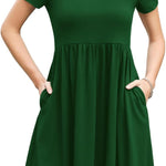 Zeagoo Summer Dress Women's Dresses Short Sleeve Dress (DE Only)