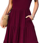 Zeagoo Summer Dress Women's Dresses Short Sleeve Dress (DE Only)