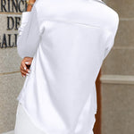 Zeagoo Women Satin Button Down Shirt Long Sleeve Tops