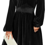 Zeagoo Women's Elegant Velvet Dress Winter Dress (DE Only)