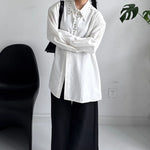 Rivet Loose Casual Padded Shoulder Shirt