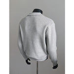 Seagull Collar Long-sleeved Knit Sweater