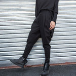 Elastic Waist Casual Harem Pants