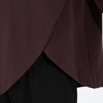 High-neck Side-zip Irregular Loose Top