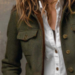 Dolores ⎸ Blazer de Sarga con Ribete en Contraste