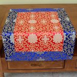Buddha Stones Brocade Prayer Altar Flower Vajra Dragon Pattern Auspicious Symbols Table Runner