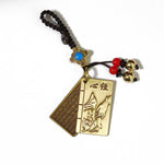 Buddha Stones Feng Shui Yin Yang Bagua Wenchang Pen Pagoda Prayer Wheel Keychain