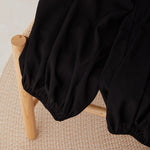 Loose Flower Bud Lantern Elastic Waist Culottes