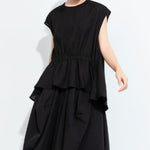 Women's Fitted Waist Irregular Loose Vest