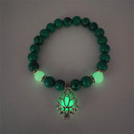 FREE Today: Positive Thinking Tibetan Turquoise Glowstone Luminous Bead Lotus Protection Bracelet