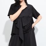 Women's Faux Two-piece Patchwork Loose T-shirt