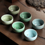 Buddha Stones Colorful Koi Fish Ceramic Teacup Kung Fu Tea Cup Bowl