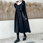 Spaghetti Strap Ruched Zippered Loose Long Dress