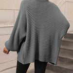 Zeagoo Women's Button Down Horizontal-Ribbing Longline Cardigan