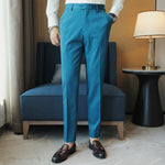 Casual Slim-fit Drape Suit Trousers