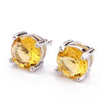 Buddha Stones Natural Various Gemstone Amethyst Love Earrings