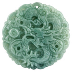 Buddha Stones Chinese Zodiac Dragon Jade Fortune Necklace String Pendant