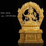 Buddha Stones Shakyamuni Amitabha Medicine Buddha Figurine Serenity Copper Statue Home Decoration