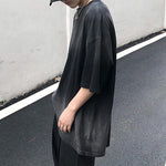 Round Neck Tie-dye Gradient Loose Short-sleeved T-shirt