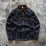 Heavyweight Corduroy Collar Denim Pocket Jacket