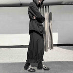 Wide Leg Elastic Waist Cropped Fleece-lined Bud Pants