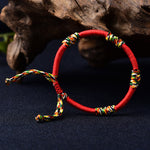 Buddha Stones Tibetan Handmade Colorful King Kong Knot Lucky Protection Braid String Bracelet