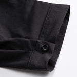 Button-down Loose Casual Black Shirt