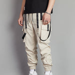 Men's Strap Design Multi-Pocket Cargo Pants