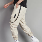 Men's Strap Design Multi-Pocket Cargo Pants