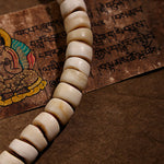 Buddha Stones Tibetan Natural Yak Bone The Lord Of The Corpse Forest Dice Chinese Zodiac Nine Palaces Eight Diagrams Strength Wrist Mala (Extra 35% Off | USE CODE: FS35)