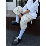 Large Pocket Cropped Casual Pants