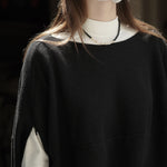 Sleeveless Crew Neck Loose Sweater