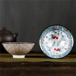 Buddha Stones Flowers Fu Character Mountains Lotus Cherry Blossoms Ceramic Teacup Kung Fu Tea Cup