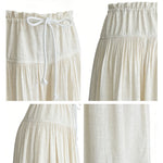 High-waisted Drawstring Pleated Culottes
