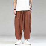 Drop-crotch Loose Lantern Harem Pants