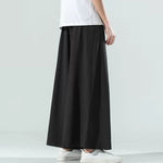 Retro Ice Silk Wide-Leg Skirt Pants