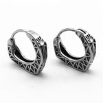 Viking Hoop Titanium Steel Balance Earrings