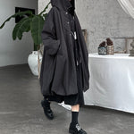 Warm Loose-fitting Hooded Wool Coat
