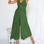 Zeagoo Women's Casual Sleeveless Hollows High Waist Bodysuit Spaghetti Strap Loose Jumpsuit Overalls