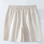 Waffle Button Up Shirt & Linen Cotton Blend Drawstring Shorts