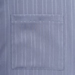 Men's solid color textured striped stand collar long sleeve shirt