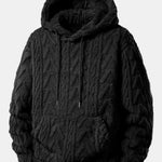 Geometric Jacquard Teddy Hoodie