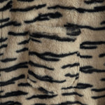 Men's Faux Fur Irregular Tiger Pattern Casual Button-up Jacket
