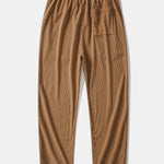 Relax Fit Corduroy Patchwork Hooded Shirt With Pockets & Straight Leg Corduroy Pants