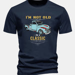 Regular Fit Classic Car Print Cotton T-Shirt